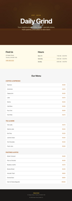 Coffee shop page generated by DeepSeek V4 Pro — left run