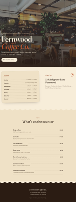 Coffee shop page generated by Claude Sonnet 5 — middle run