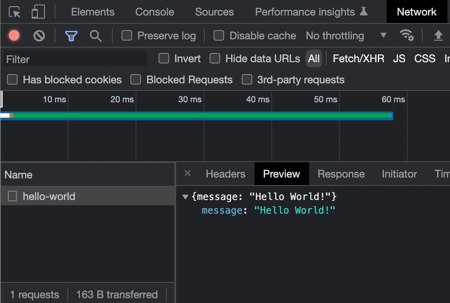 Preview panel with message: "Hello World!"
