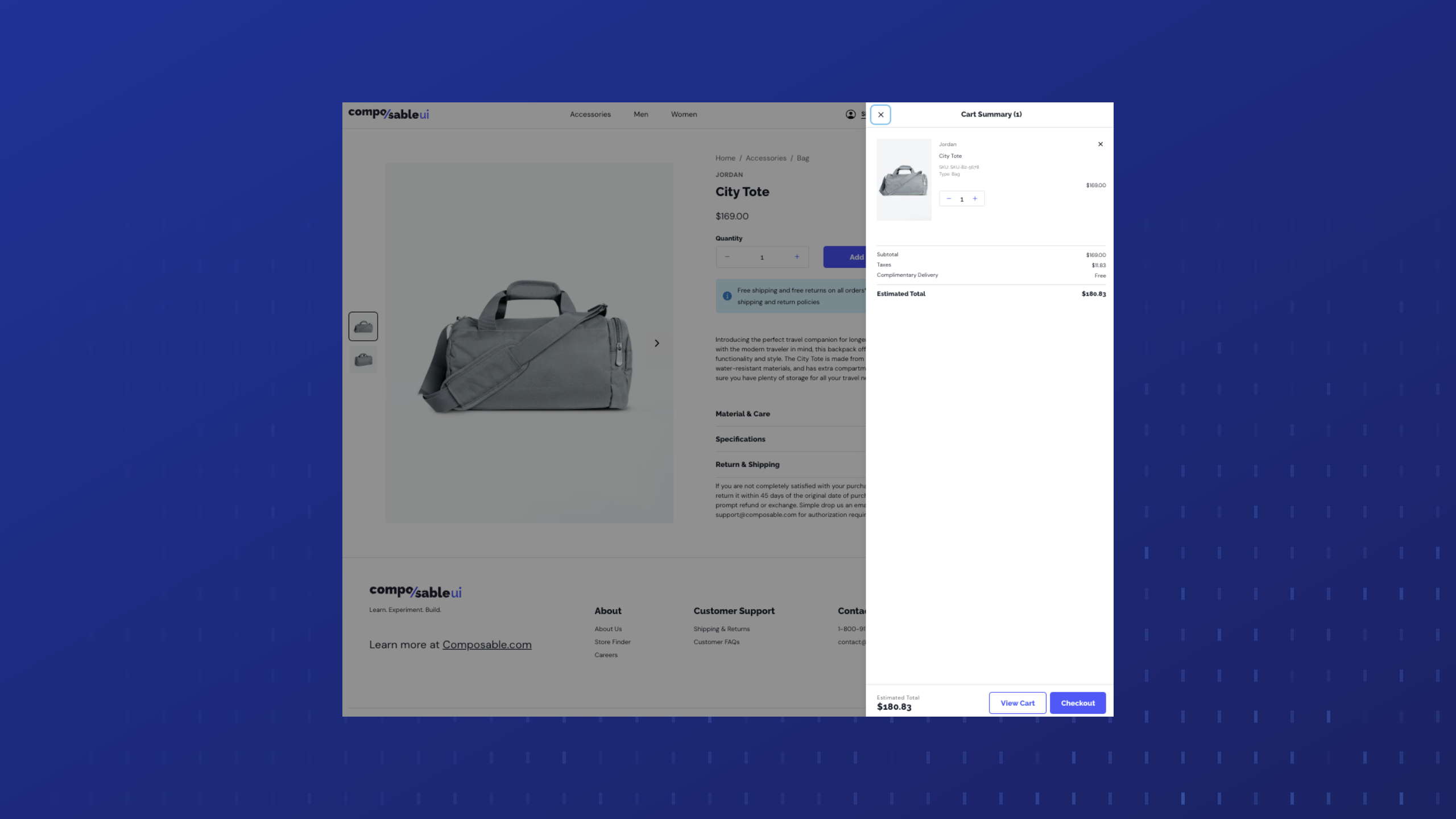 4. add to cart
