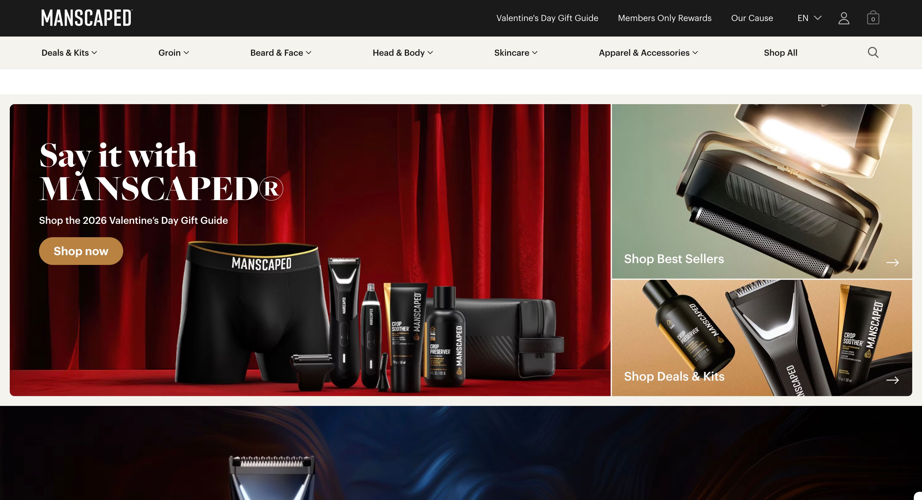 Manscaped ecommerce storefront