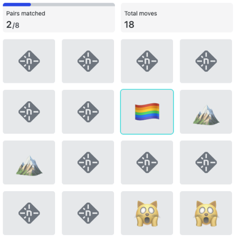 Netlify's original match tiles game