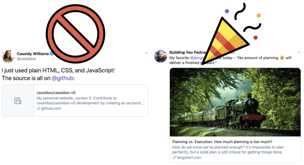 Look what you can do if you try On the left, a generic, unhelpful link. On the right, a properly tagged site!