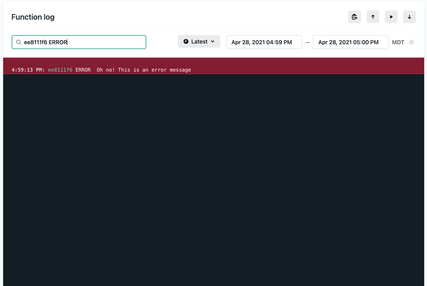 Log-level filtering in Netlify Logs