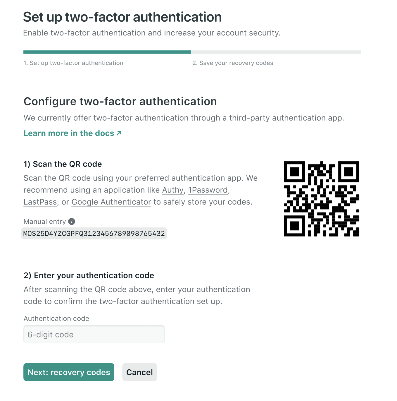 Setting up 2FA on your account Setting up 2FA via a third-party application