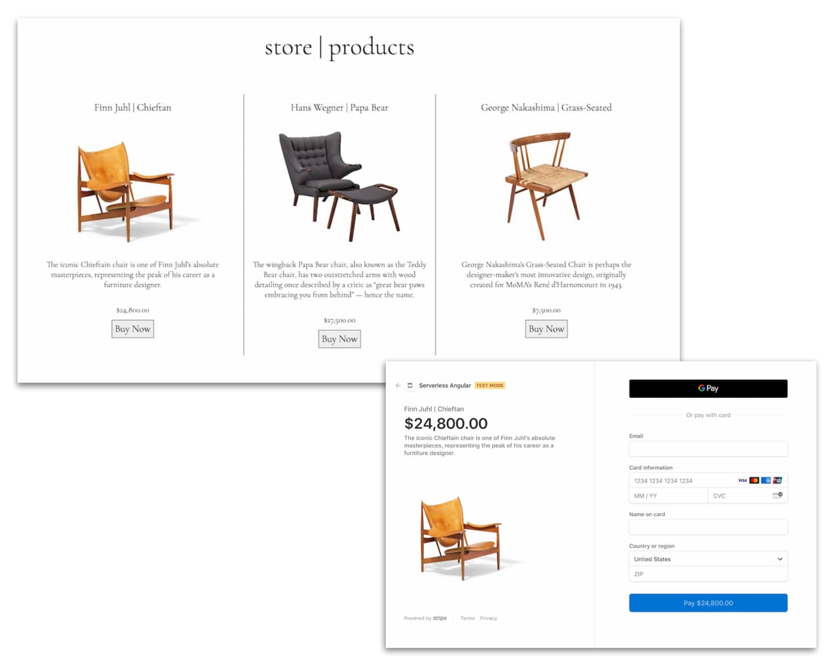 side-by-side picture of the final project