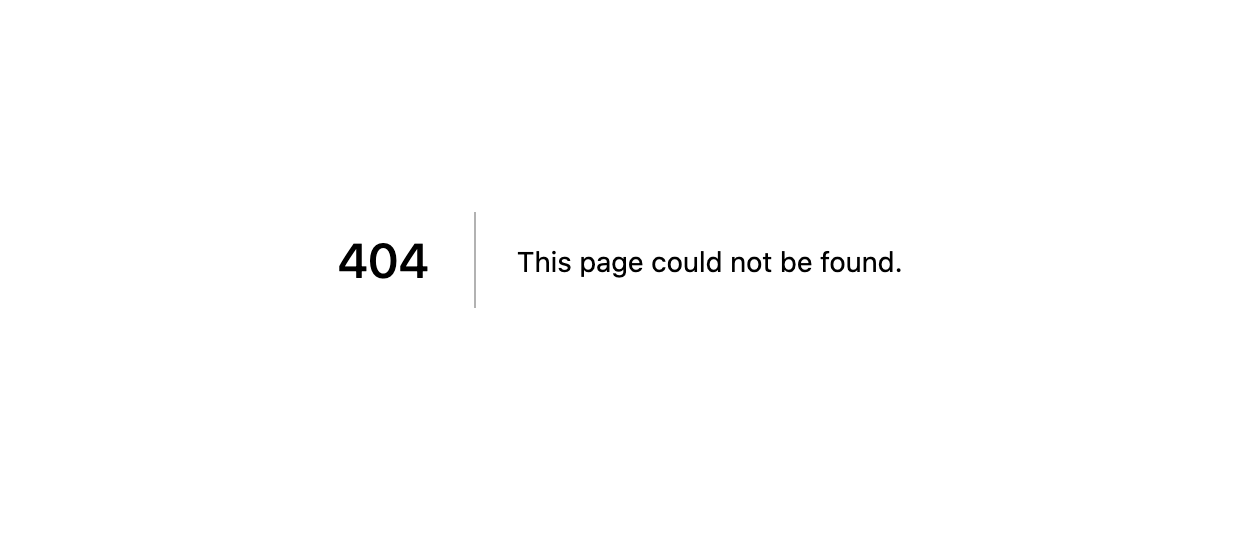 Next.js 404 Error Page Next.js 404 Error Page