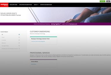 Docs.rackspace.com homepage