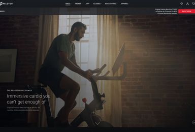 Peloton.com homepage